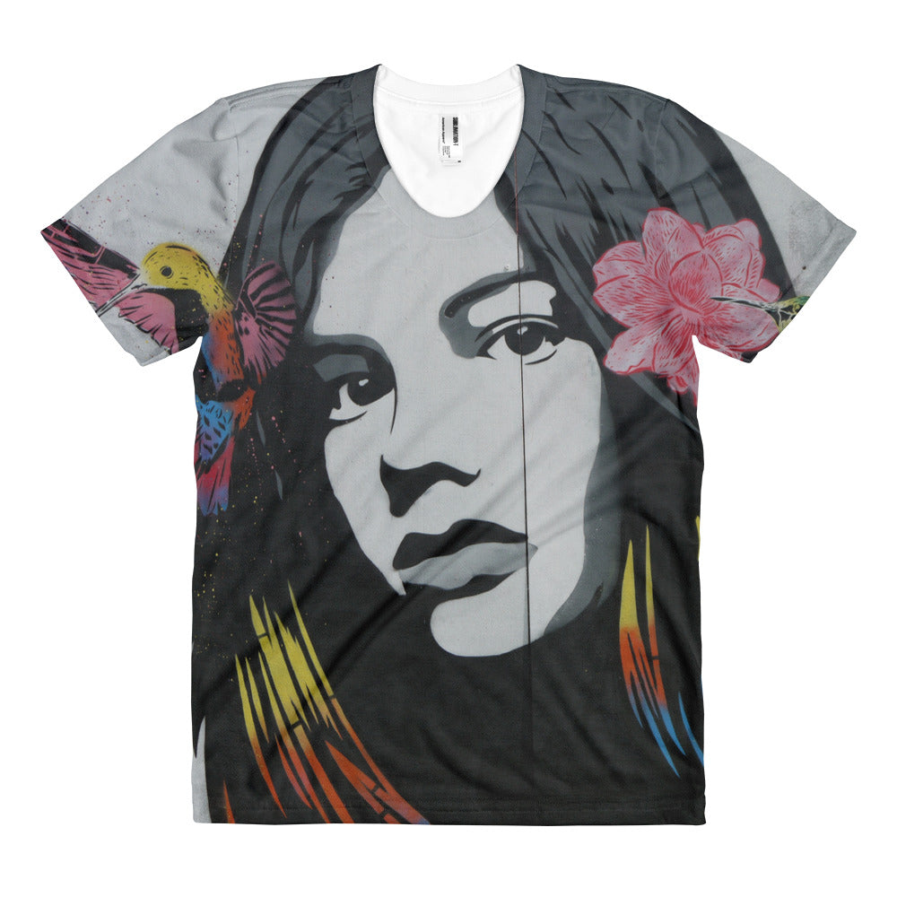 Woman Flower Bird - Teeznmo