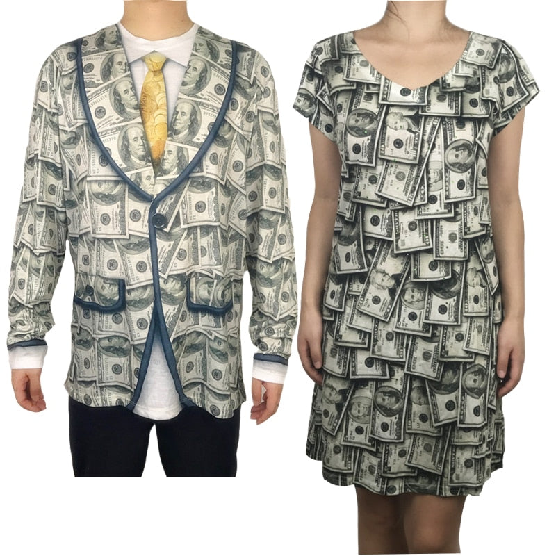 Funny Dollar Matching Couples Costume