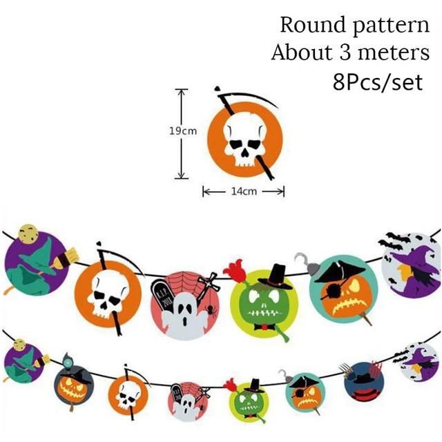 8pcs/set Hanging Swirl Halloween Decoration
