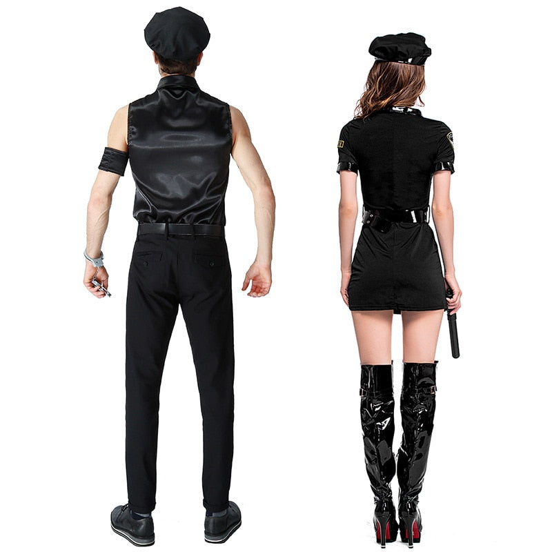 Sexy Police Uniform Couples Costume