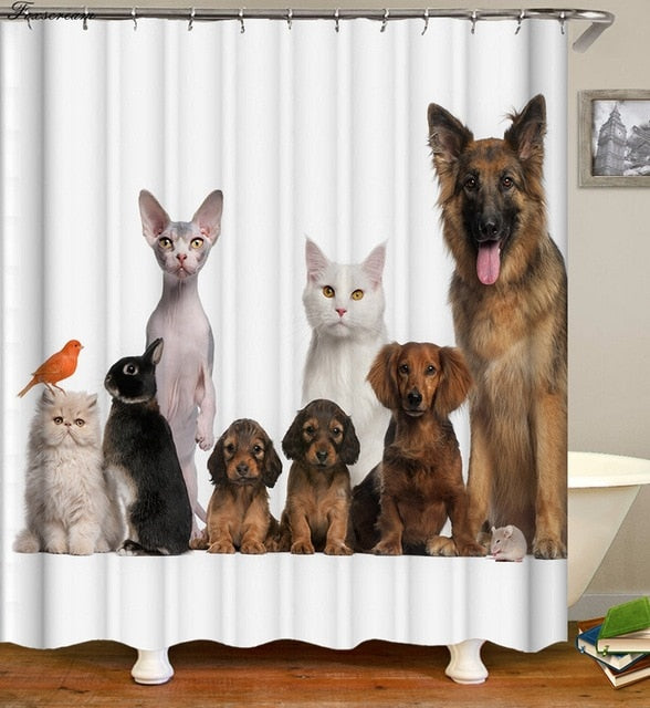 Cat Lovers shower curtains - Teeznmo