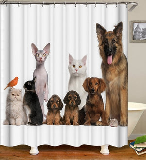 Cat Lovers shower curtains - Teeznmo
