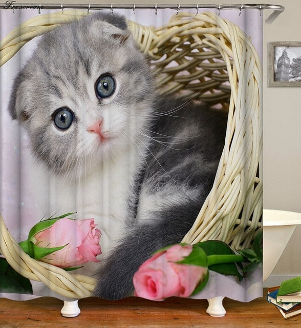 Cat Lovers shower curtains - Teeznmo
