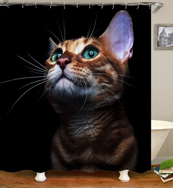 Cat Lovers shower curtains - Teeznmo