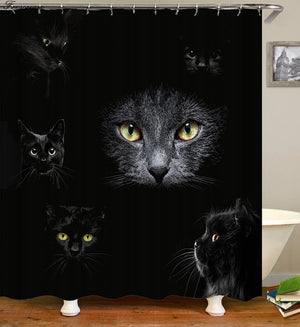 Cat Lovers shower curtains - Teeznmo