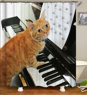 Cat Lovers shower curtains - Teeznmo