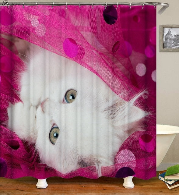 Cat Lovers shower curtains - Teeznmo