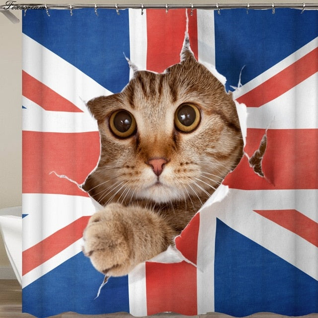 Cat Lovers shower curtains - Teeznmo