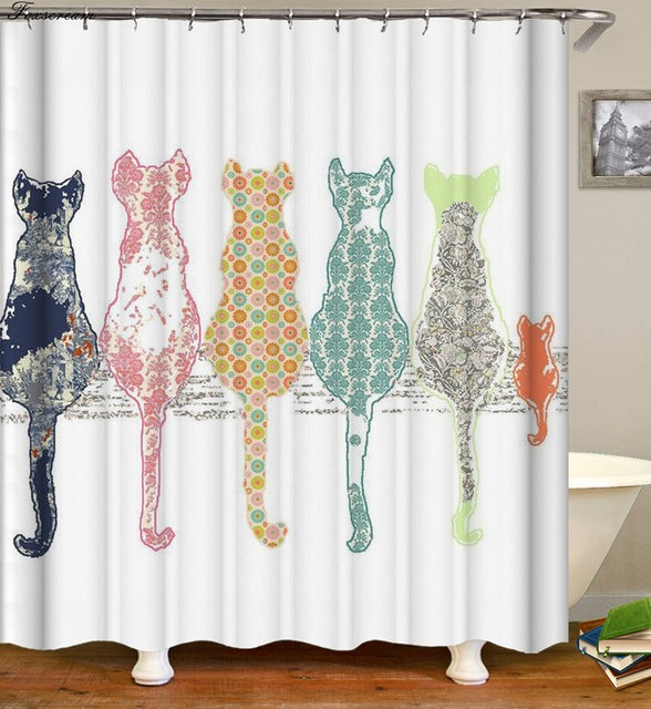 Cat Lovers shower curtains - Teeznmo