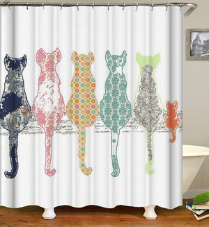 Cat Lovers shower curtains - Teeznmo