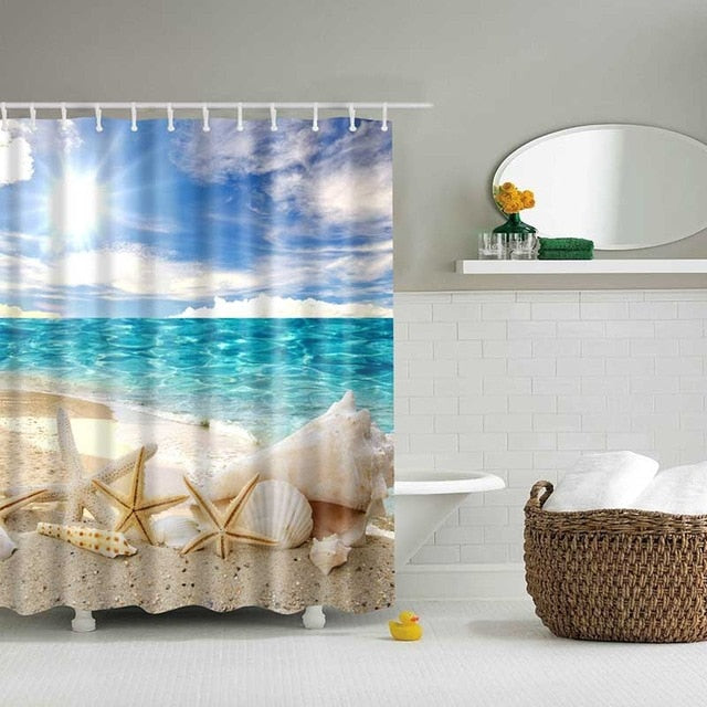 Beach Shower Curtains - Teeznmo