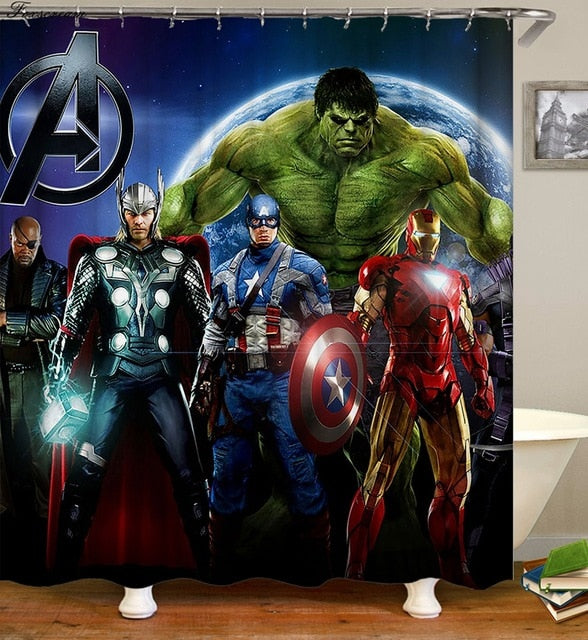 Super Heroes shower curtains - Teeznmo