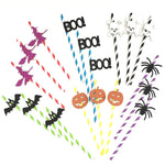 10pcs Halloween Horror Paper Drinking Straw
