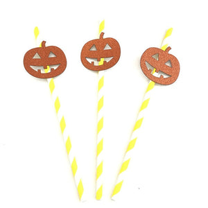 10pcs Halloween Horror Paper Drinking Straw