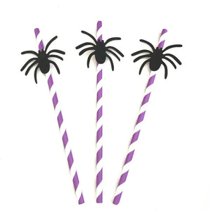 10pcs Halloween Horror Paper Drinking Straw