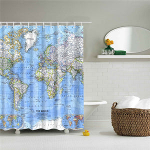 World Maps shower curtains - Teeznmo