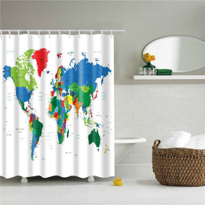 World Maps shower curtains - Teeznmo