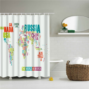 World Maps shower curtains - Teeznmo