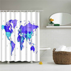 World Maps shower curtains - Teeznmo