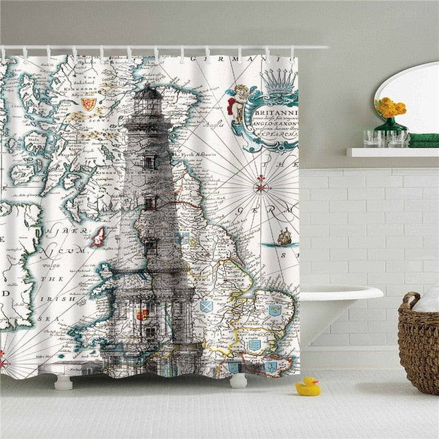 World Maps shower curtains - Teeznmo